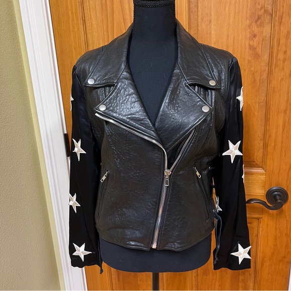Reformation Big Dipper Leather Moto Style Jacket, Size S - Picture 12 of 13